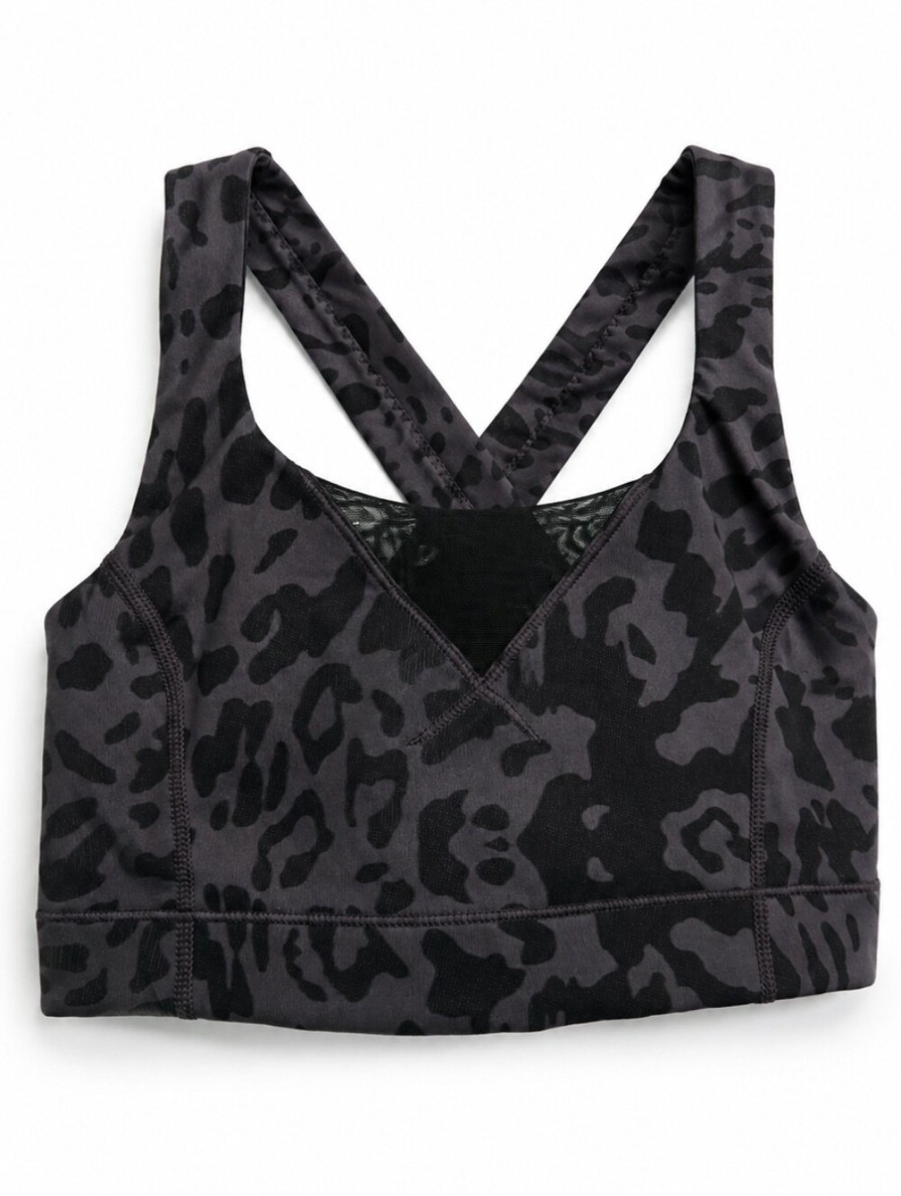 Lululemon In A Flash Bra II Animal Swirl Deep Coal Black Size 4 - Picture 6 of 8